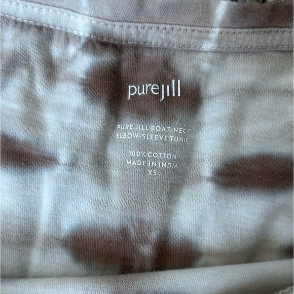 5/$25 J. Jill 100% cotton beige oversized Tie-Dye T-Shirt in beige size XS - Picture 3 of 7